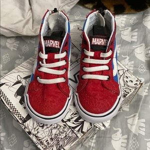 Spider-Man Vans in new like condition